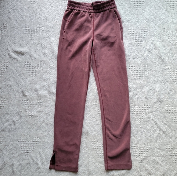 Lululemon Brushed Softstreme Split-Hem High-Rise Relax Casual Pant- Red Merlot - Picture 2 of 10